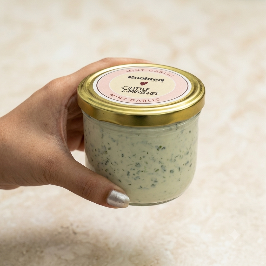 Truffle-Mushroom-Parmesan Patty + Mint Garlic Dip