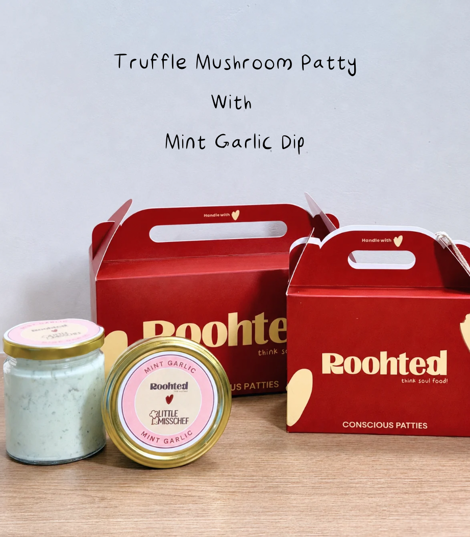 Truffle-Mushroom-Parmesan Patty + Mint Garlic Dip